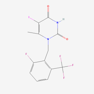 1150560-54-5 | 1-[2-fluoro-6-(trifluoromethyl)benzyl]-5-iodo-6-methylpyrimidine-2,4(1H,3H)-dione