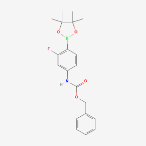 1218791-13-9 | 4-(Benzyloxycarbonylamino)-2-fluorophenylboronic acid, pinacol ester